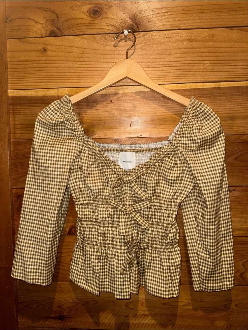 Reformation Lauryn Top in Blondie